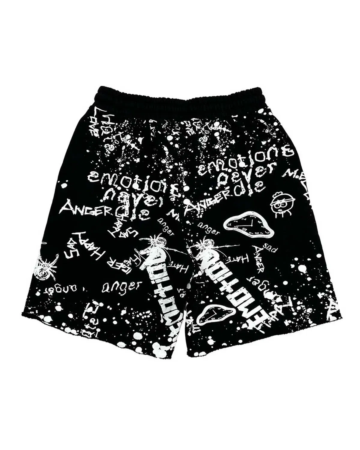 Mixed Emotions Graffiti Shorts Black