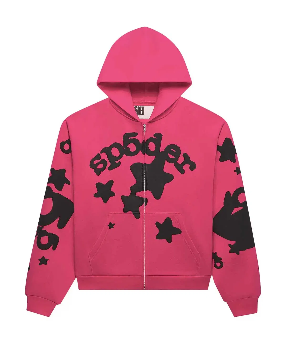 Sp5der Worldwide Sp5der Beluga Zip Up Hoodie Pink