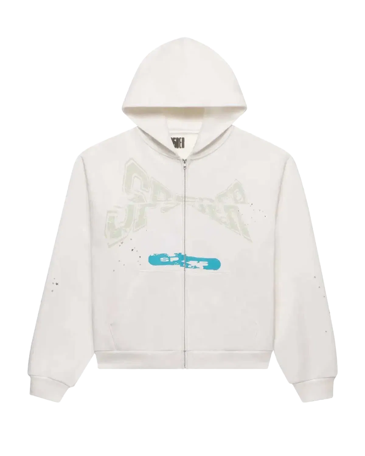 Sp5der Worldwide Sp5der T&F Zip-Up Hoodie White