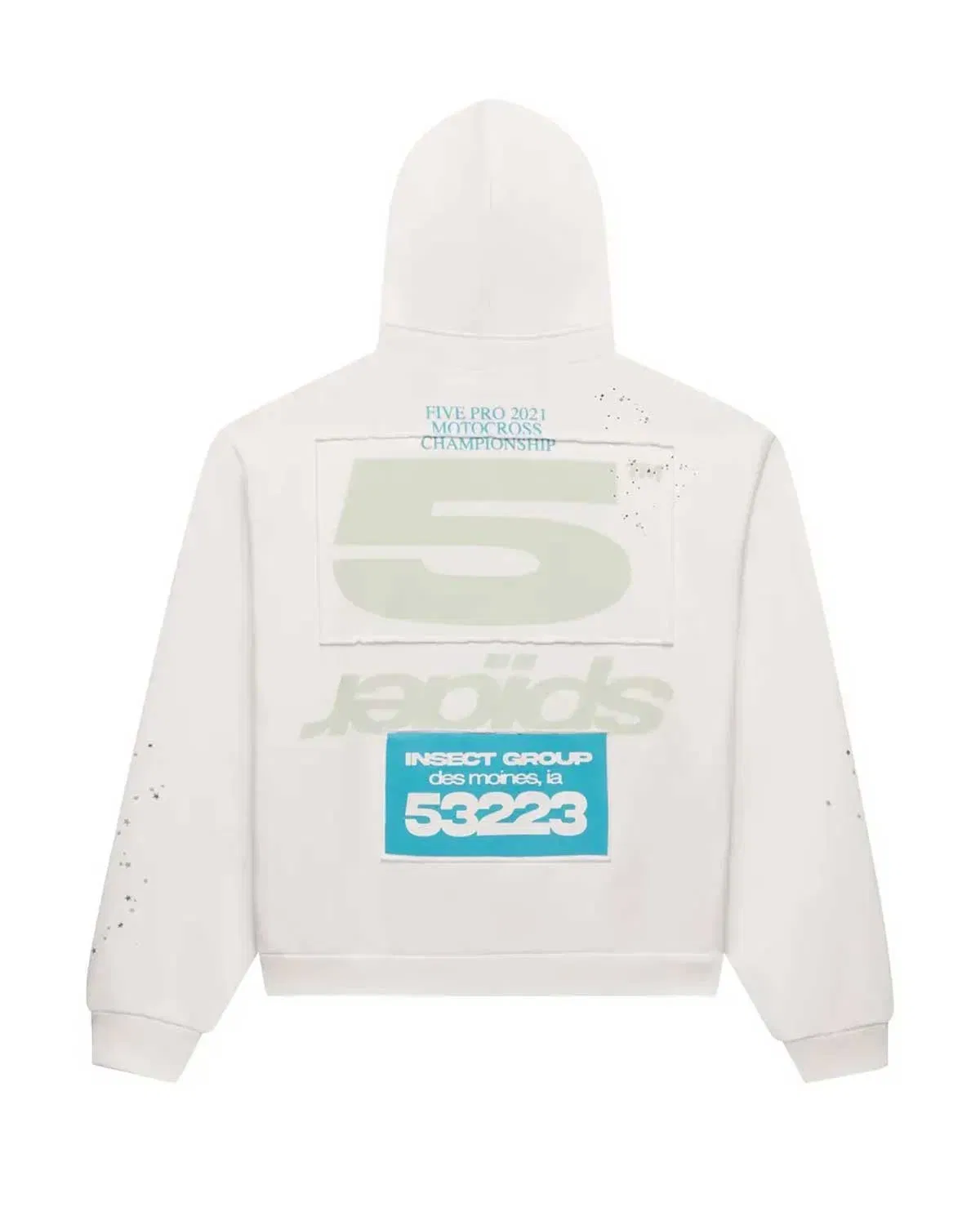 Sp5der Worldwide Sp5der T&F Zip-Up Hoodie White