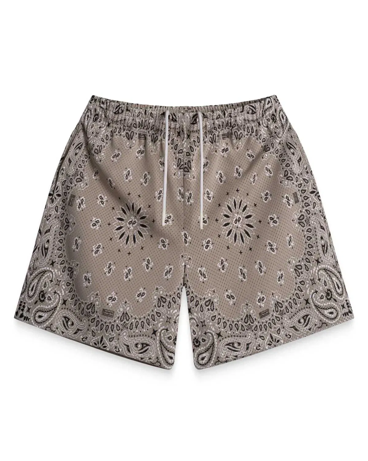 Bravest Studios Screen Printed Paisley Two Tone Shorts Khaki