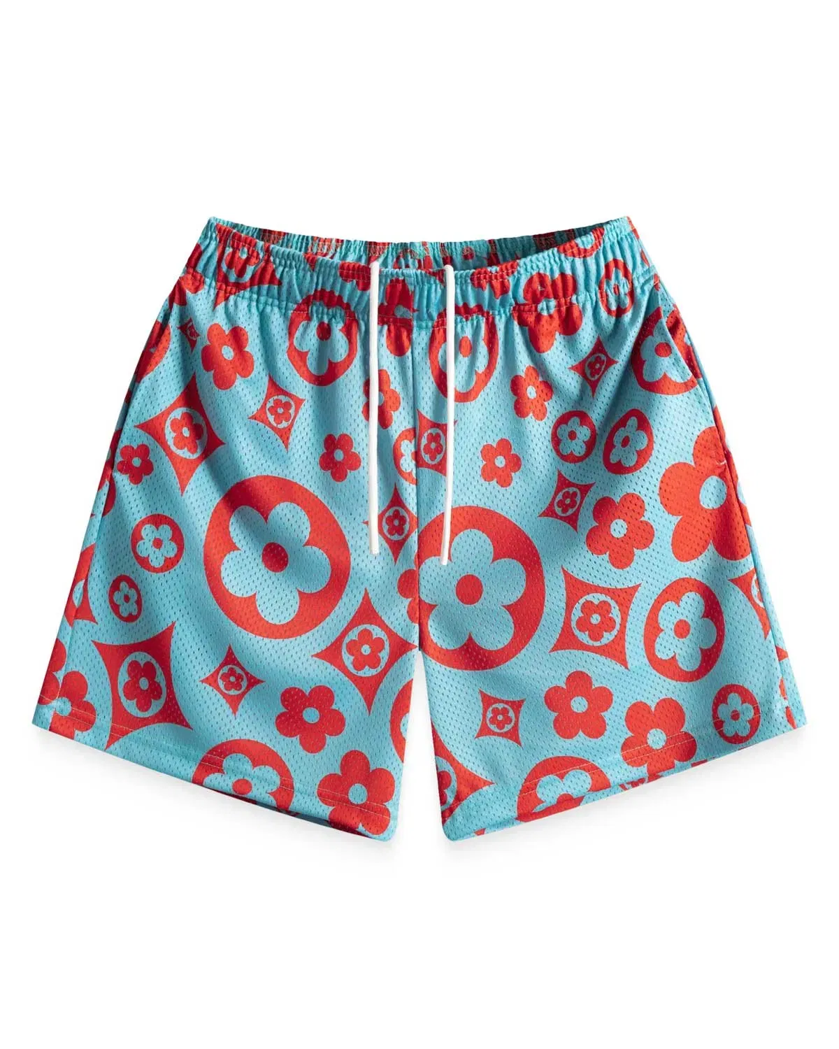 Bravest Studios Flower Shorts Turquoise/Red