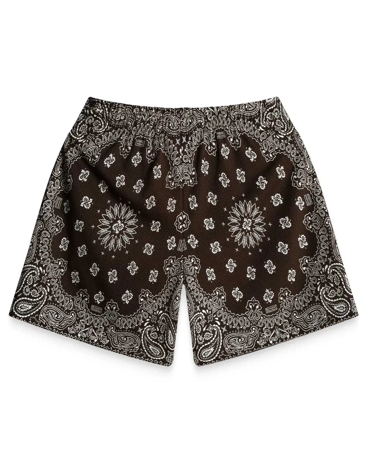 Bravest Studios Screen Printed Paisley Two Tone Shorts Brown