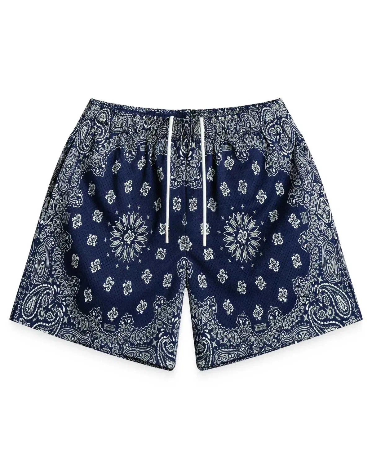 Bravest Studios Screen Printed Paisley Two Tone Shorts Navy