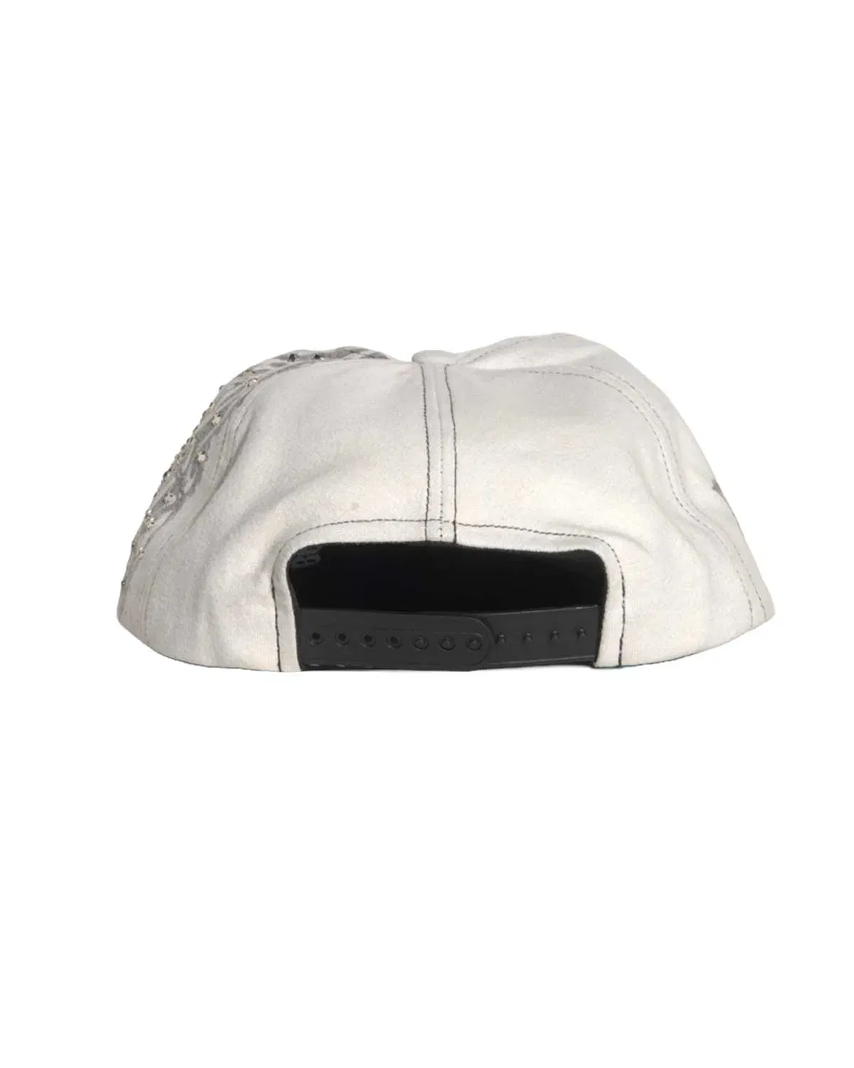 Bossi Vintage Rhinestone Snapback Hat White