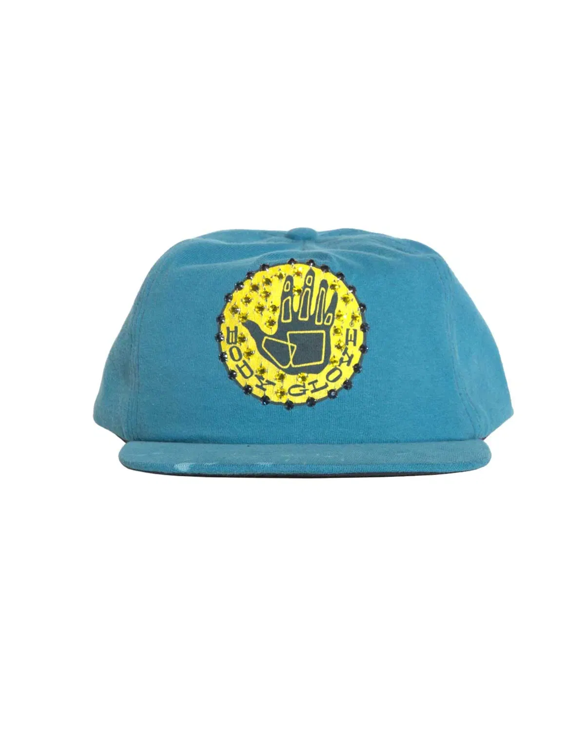 Bossi Vintage Rhinestone Snapback Hat Blue/Yellow