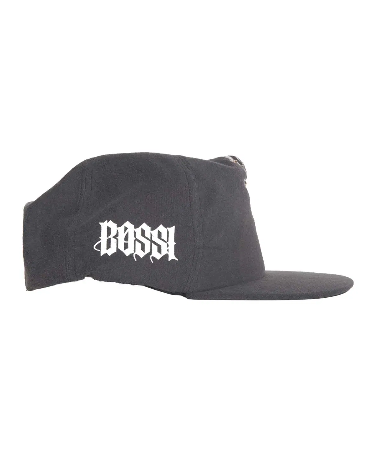 Bossi Vintage Rhinestone Snapback Hat Black