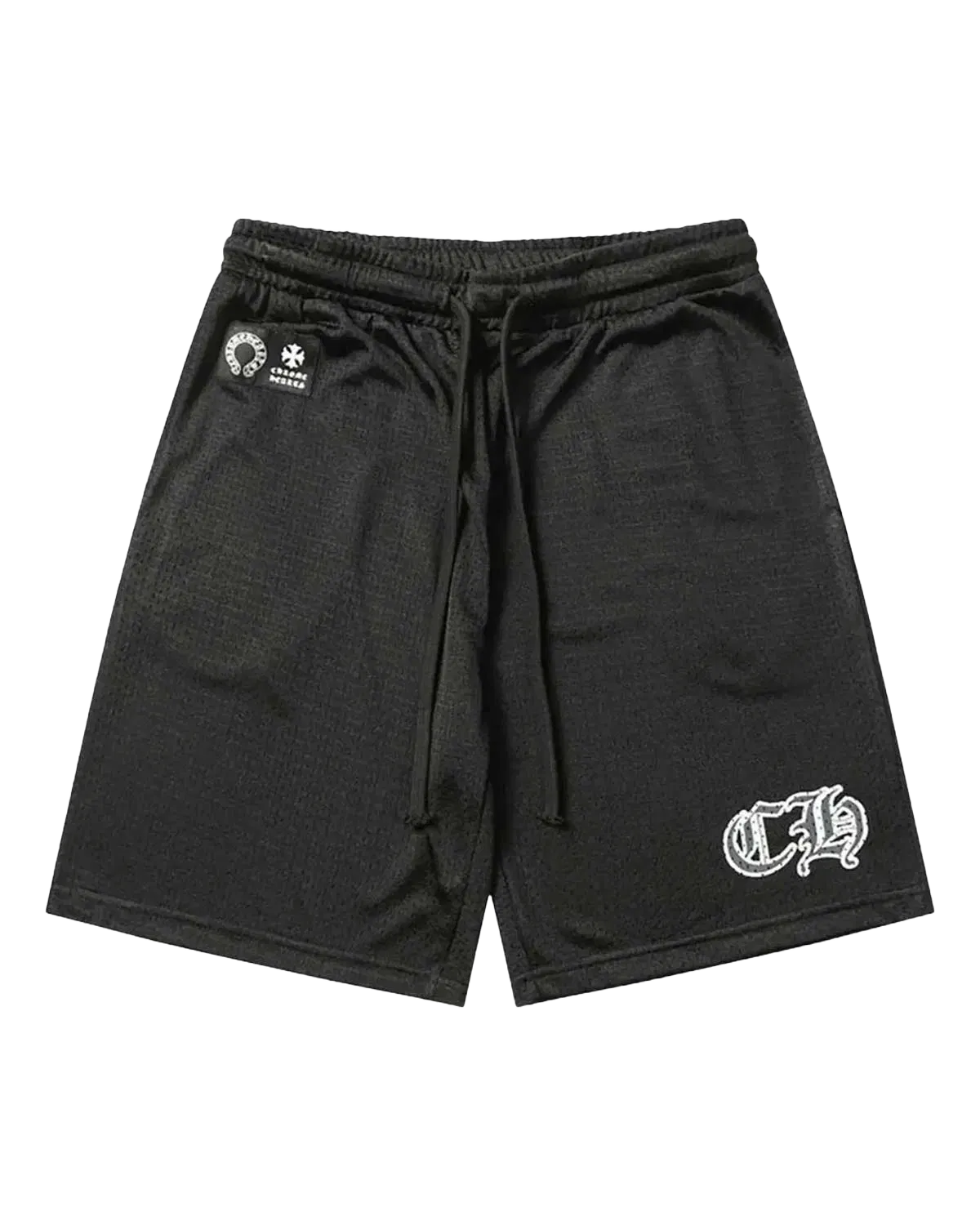 Chrome Hearts Sports Mesh Varsity Shorts Black/Silver