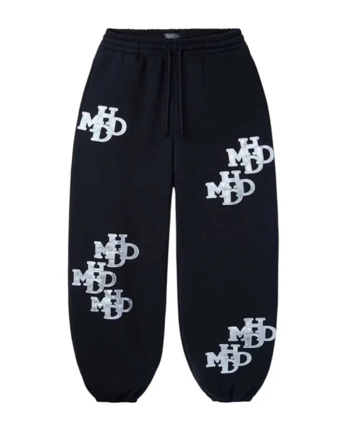 HMDD Scrunch Patch Sweatpants Black/Silver