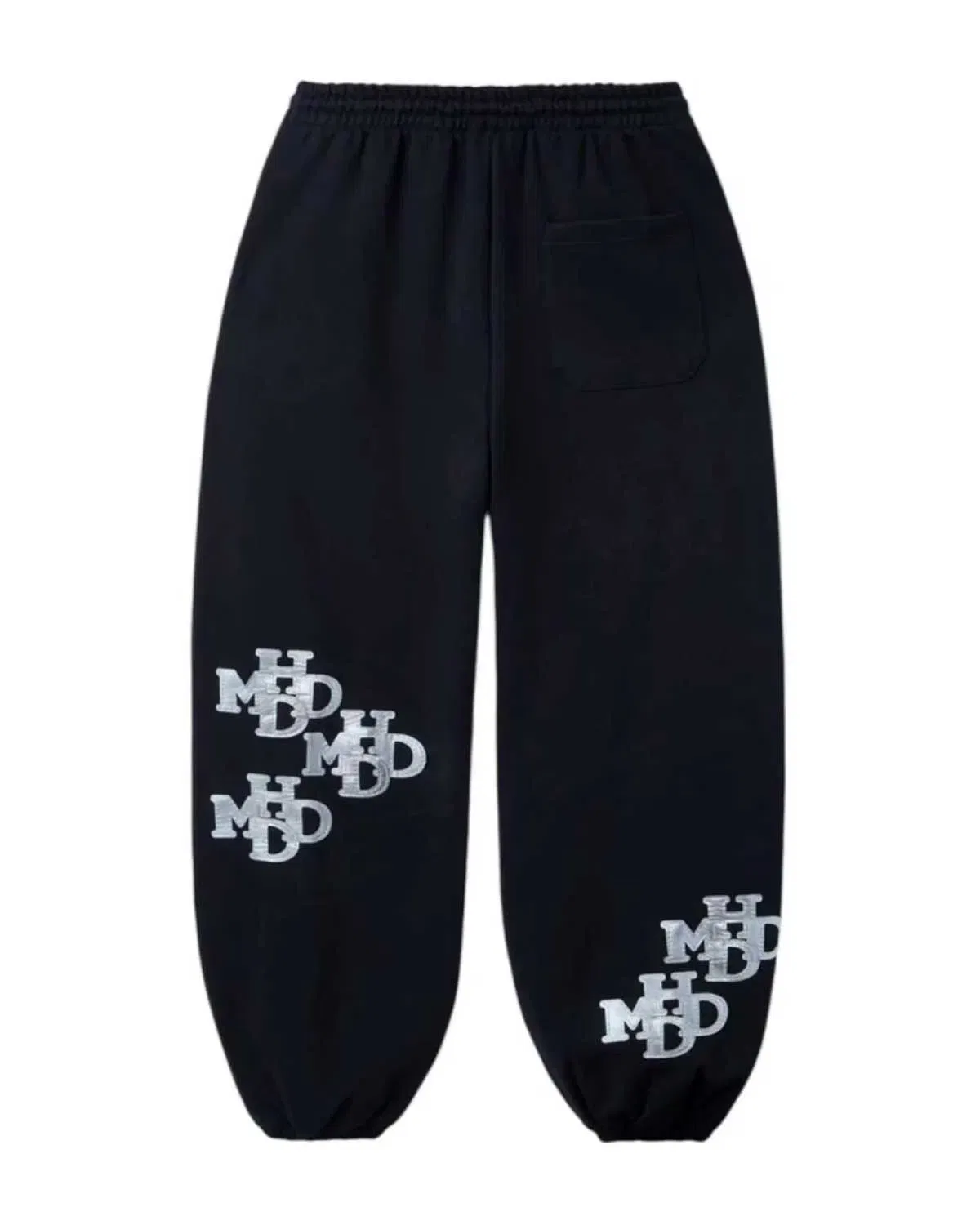HMDD Scrunch Patch Sweatpants Black/Silver