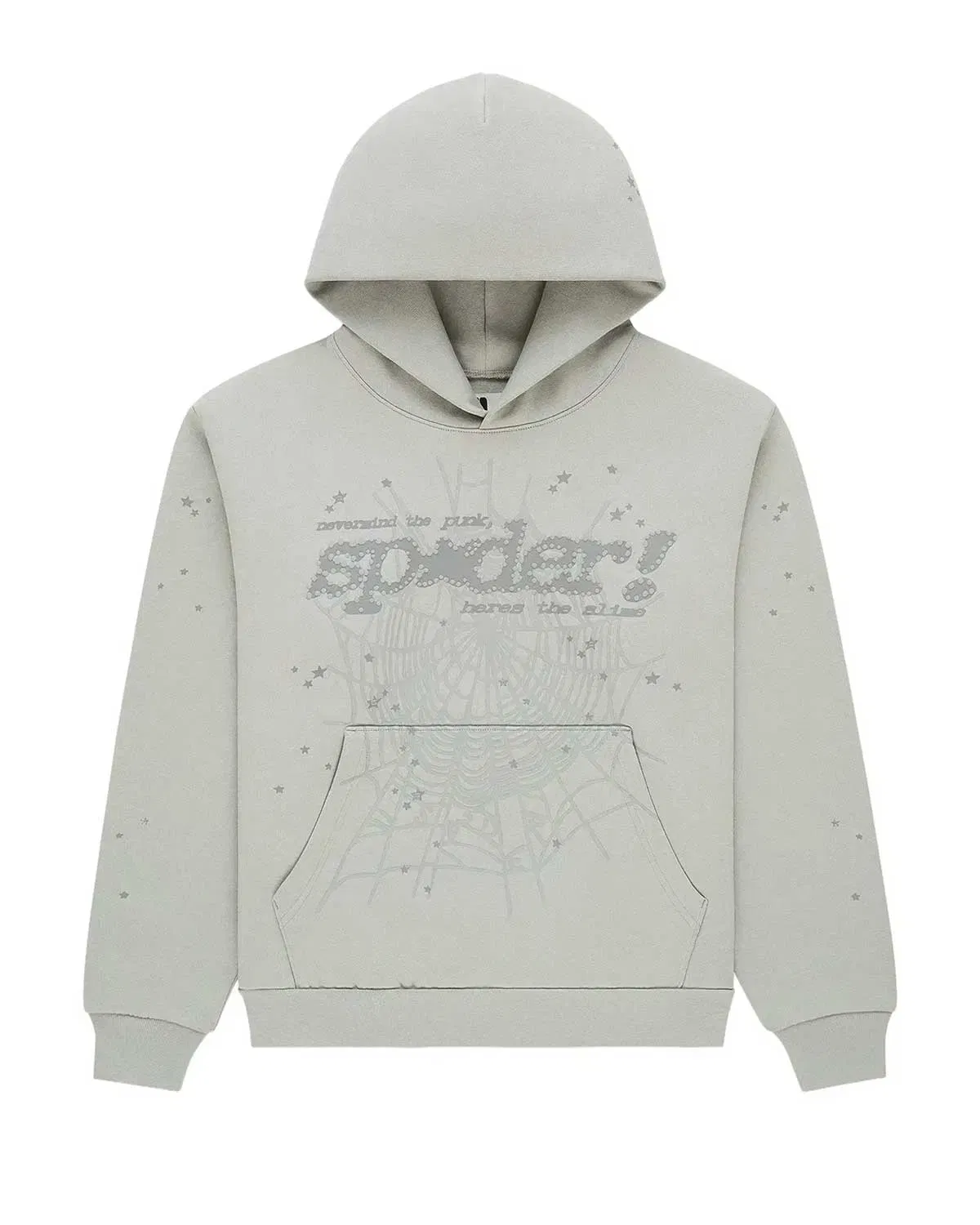 Sp5der Worldwide Sp5der Tonal P*nk V2 Hoodie Sport Grey