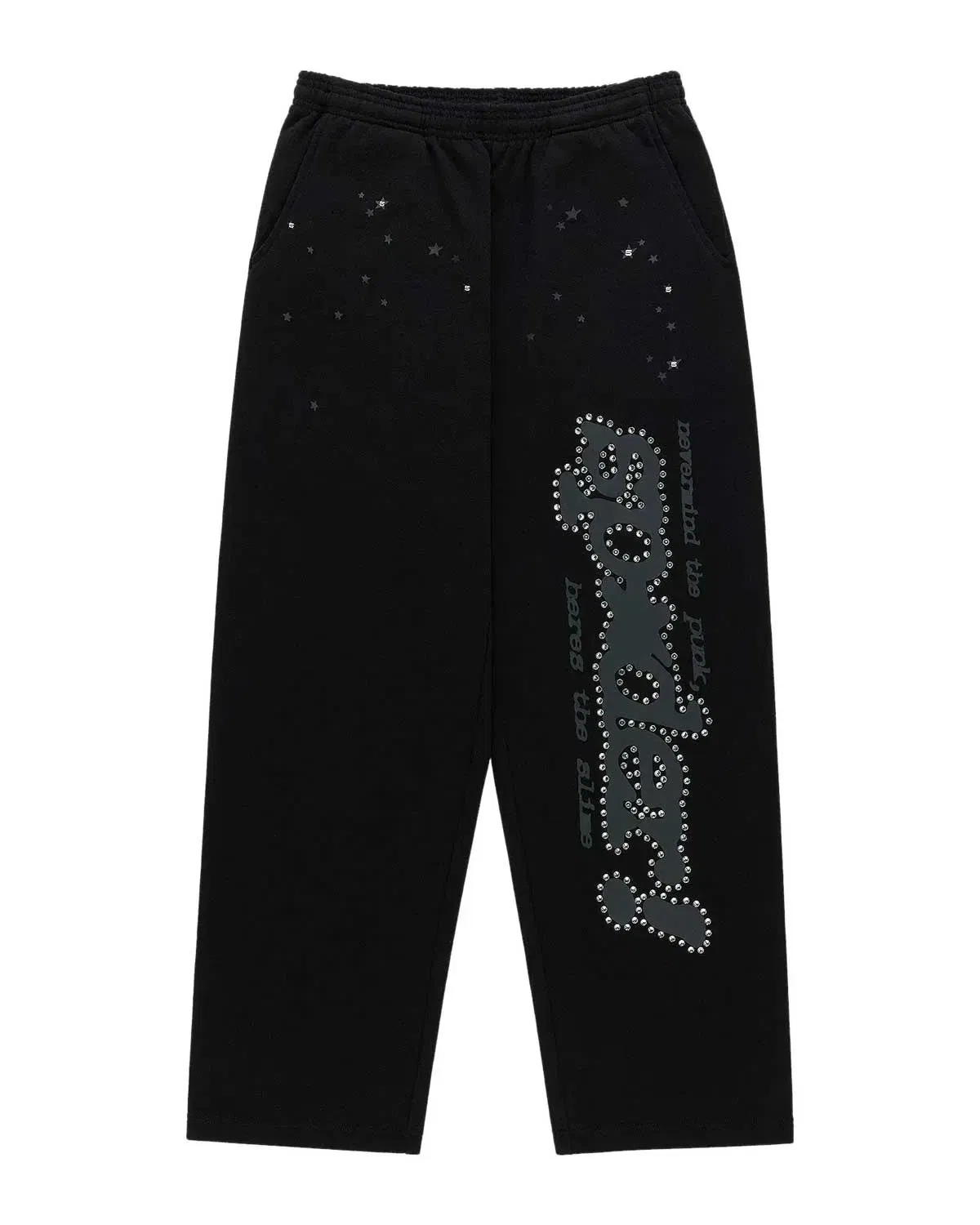 Sp5der Worldwide Sp5der P*nk V2 Rhinestone Sweatpants Black