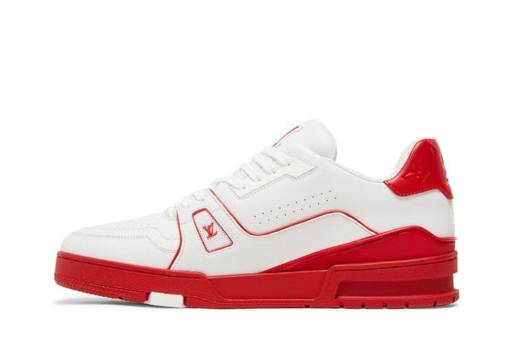 Louis Vuitton Trainer Low White Red