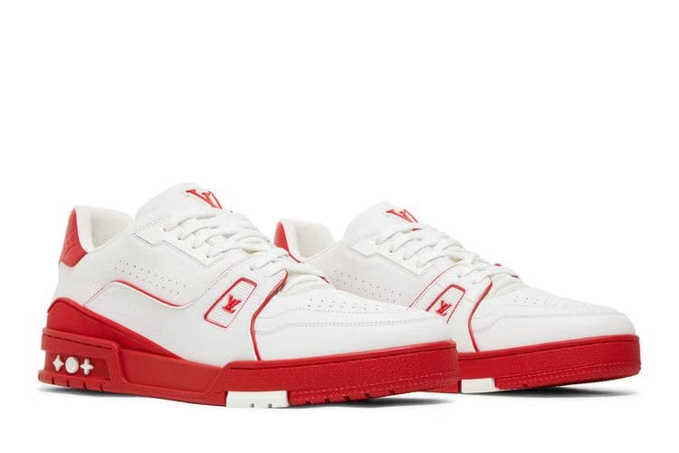 Louis Vuitton Trainer Low White Red