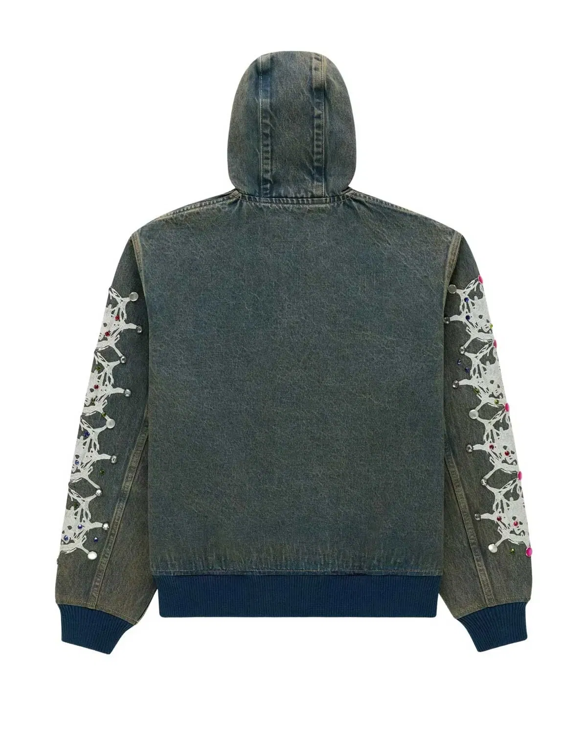 Sp5der Worldwide Sp5der Webstone Hooded Denim Work Jacket Indigo