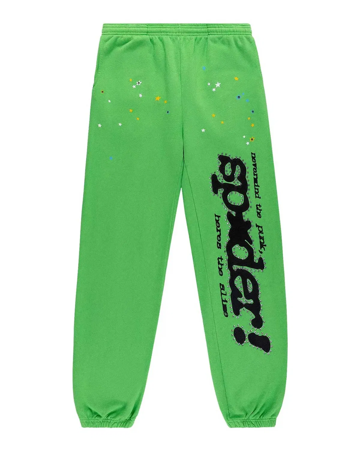 Sp5der Worldwide Sp5der P*nk Sweatpants V2 Rhinestone Slime Green