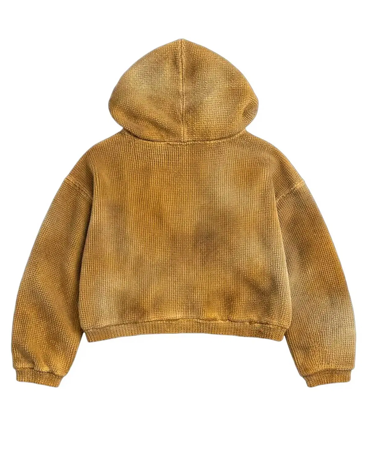 GV Gallery Waffle Thermal Zip Up Hoodie Tan