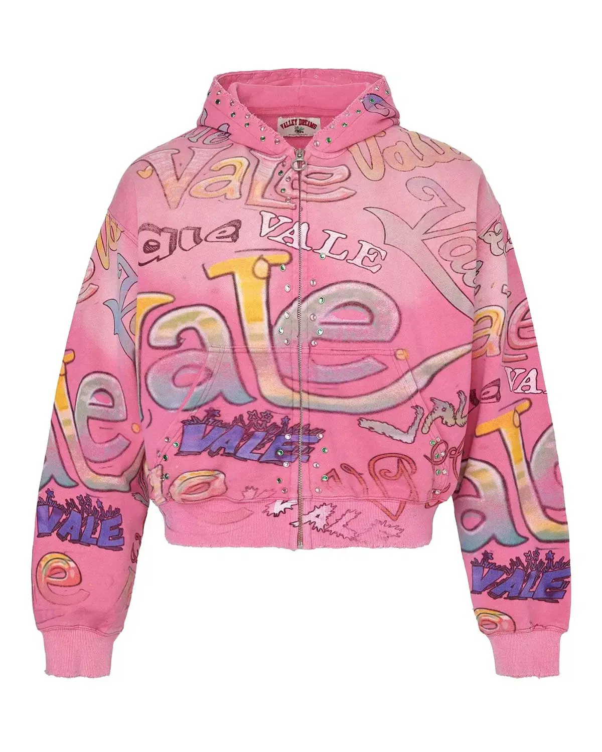 Vale Forever Bubblegum Zip Up Hoodie Pink