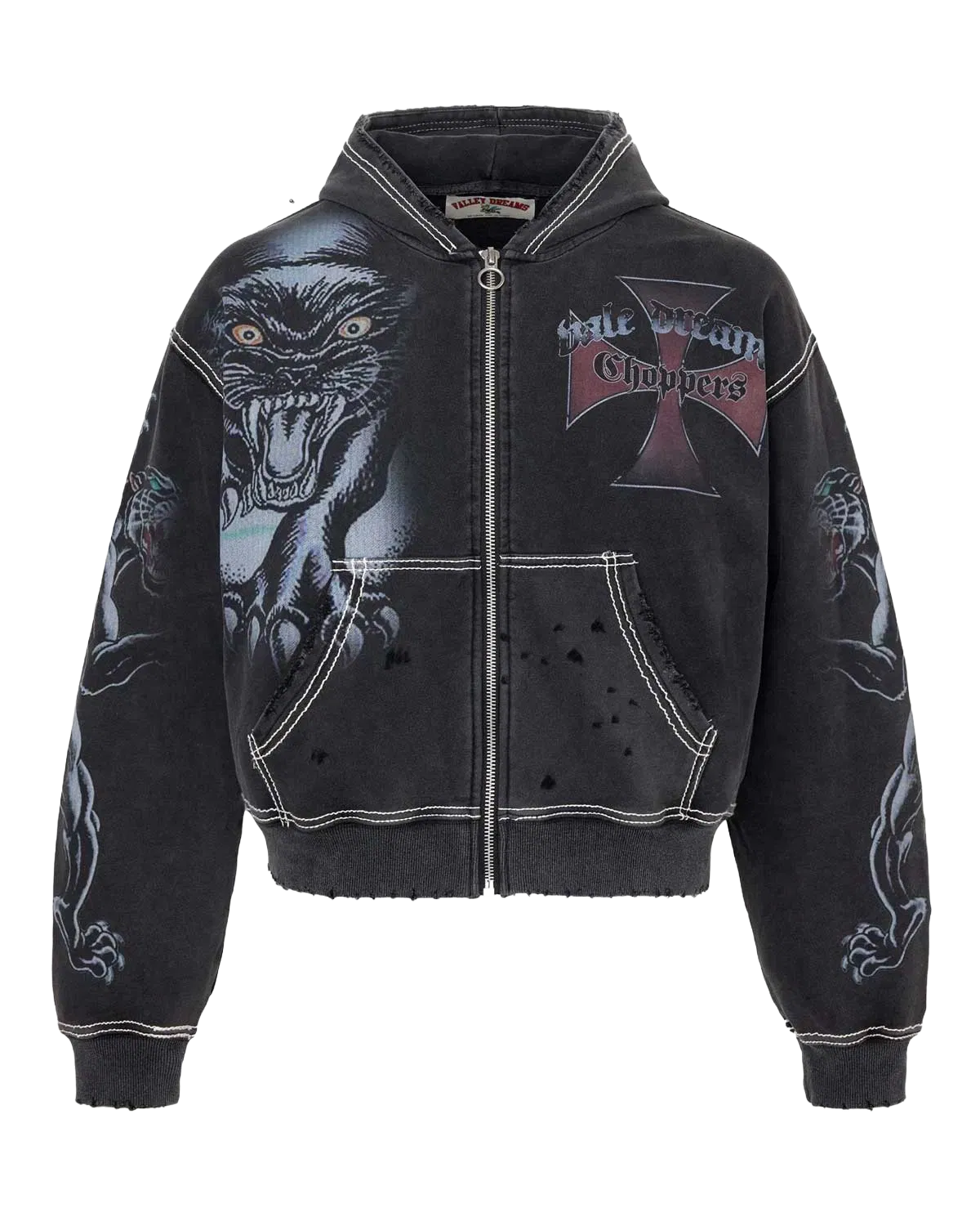 Vale Forever Hardy Boyz Zip Up Hoodie Black