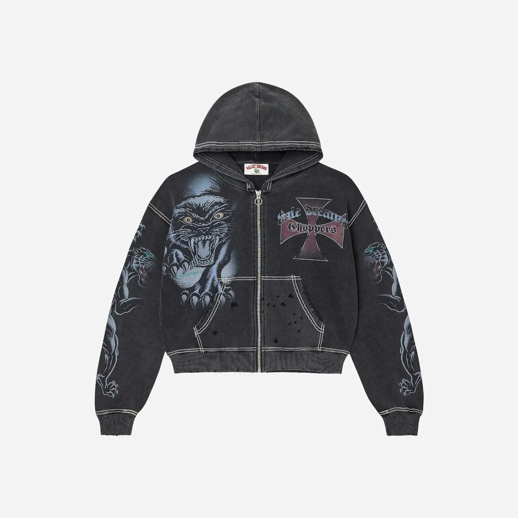 Vale Forever Hardy Boyz Zip Up Hoodie Black