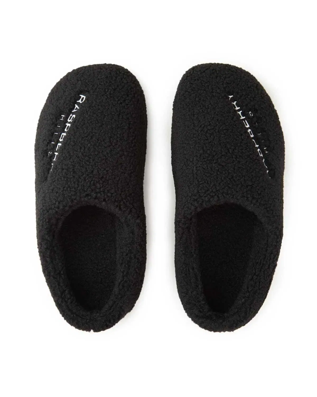 GV Gallery Stacy from the Wood Fuzzy Mules Black