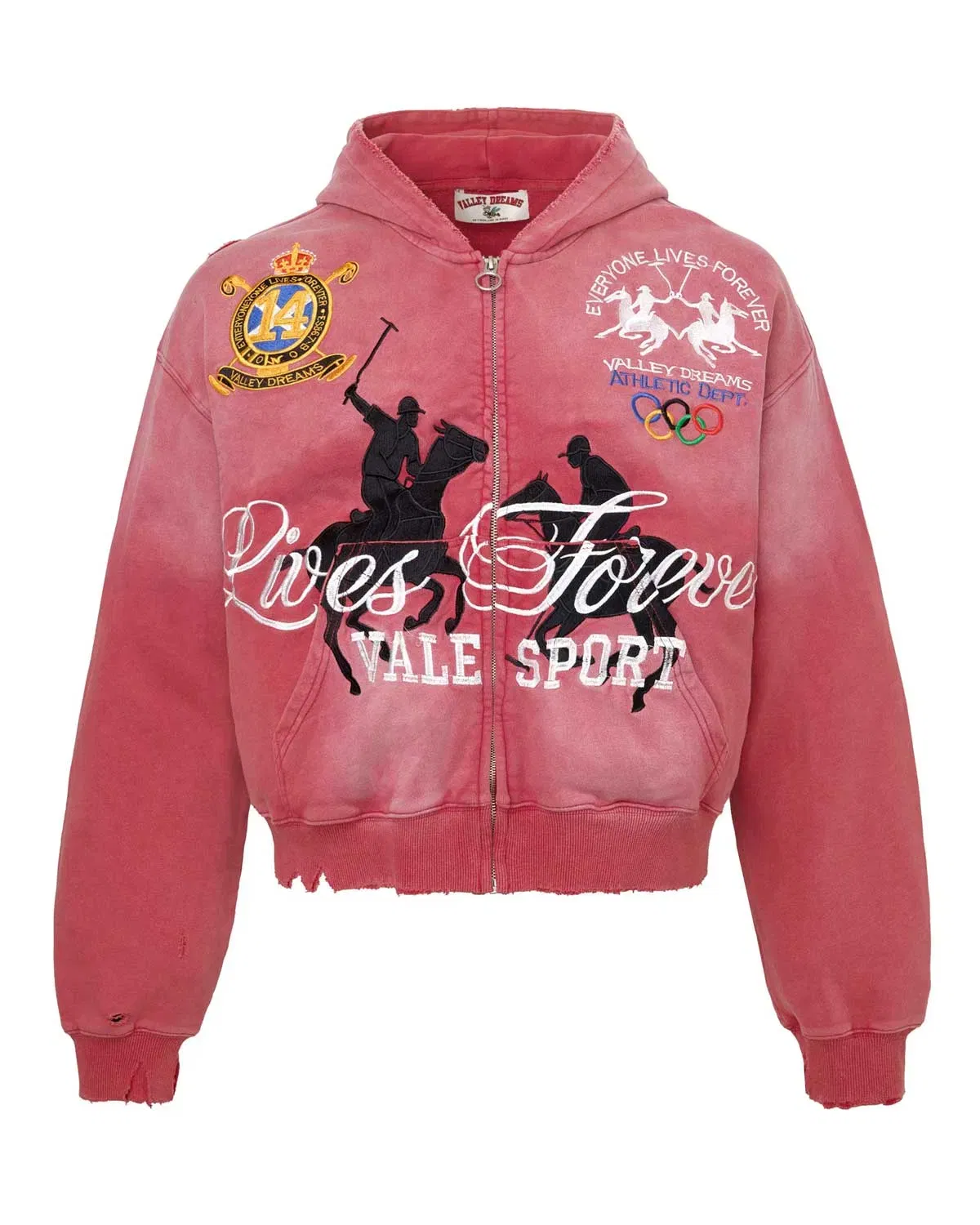 Vale Forever Rockefeller Zip Up Hoodie Red