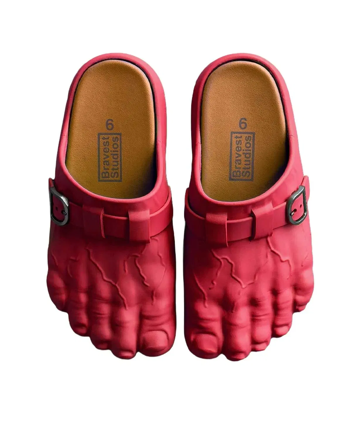 Bravest Studios Foot Clogs Red