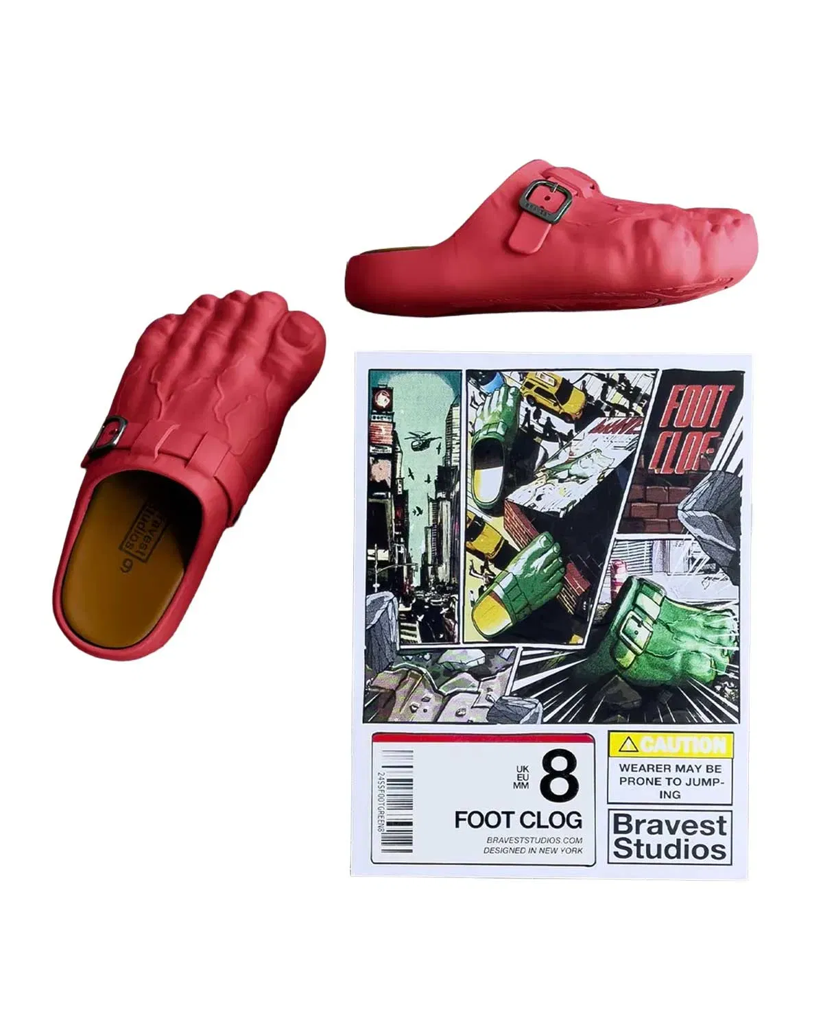 Bravest Studios Foot Clogs Red