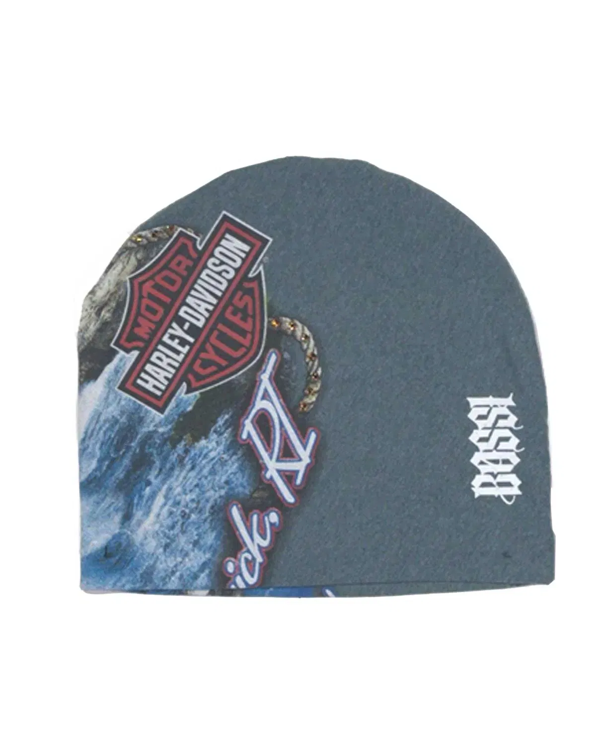 Bossi Vintage Rhinestone Beanie Blue