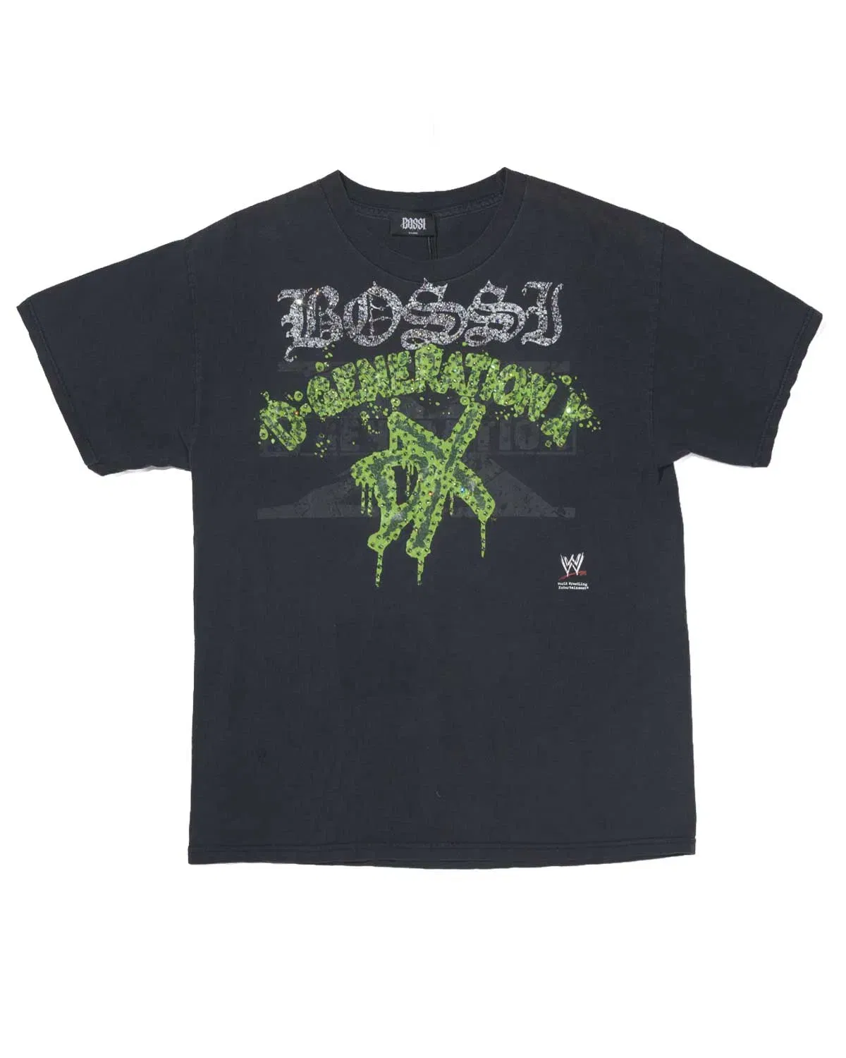 Bossi Vintage Rhinestone Tee Black/Green