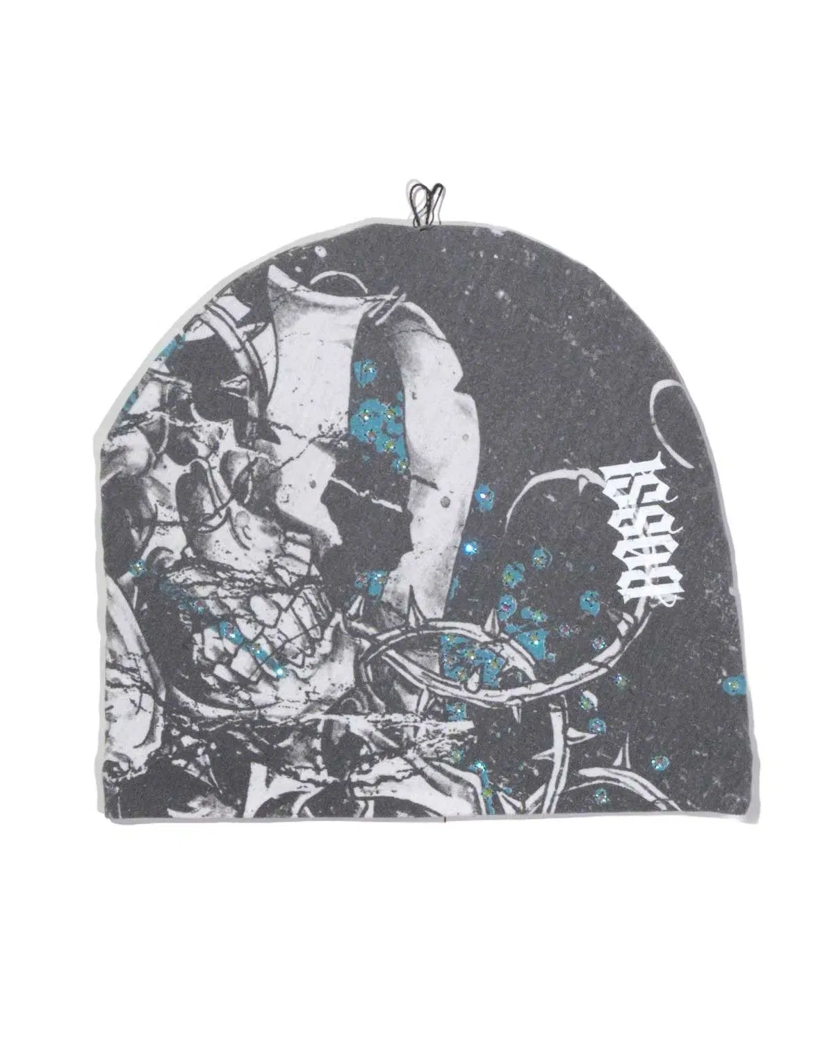 Bossi Vintage Rhinestone Beanie Black/White