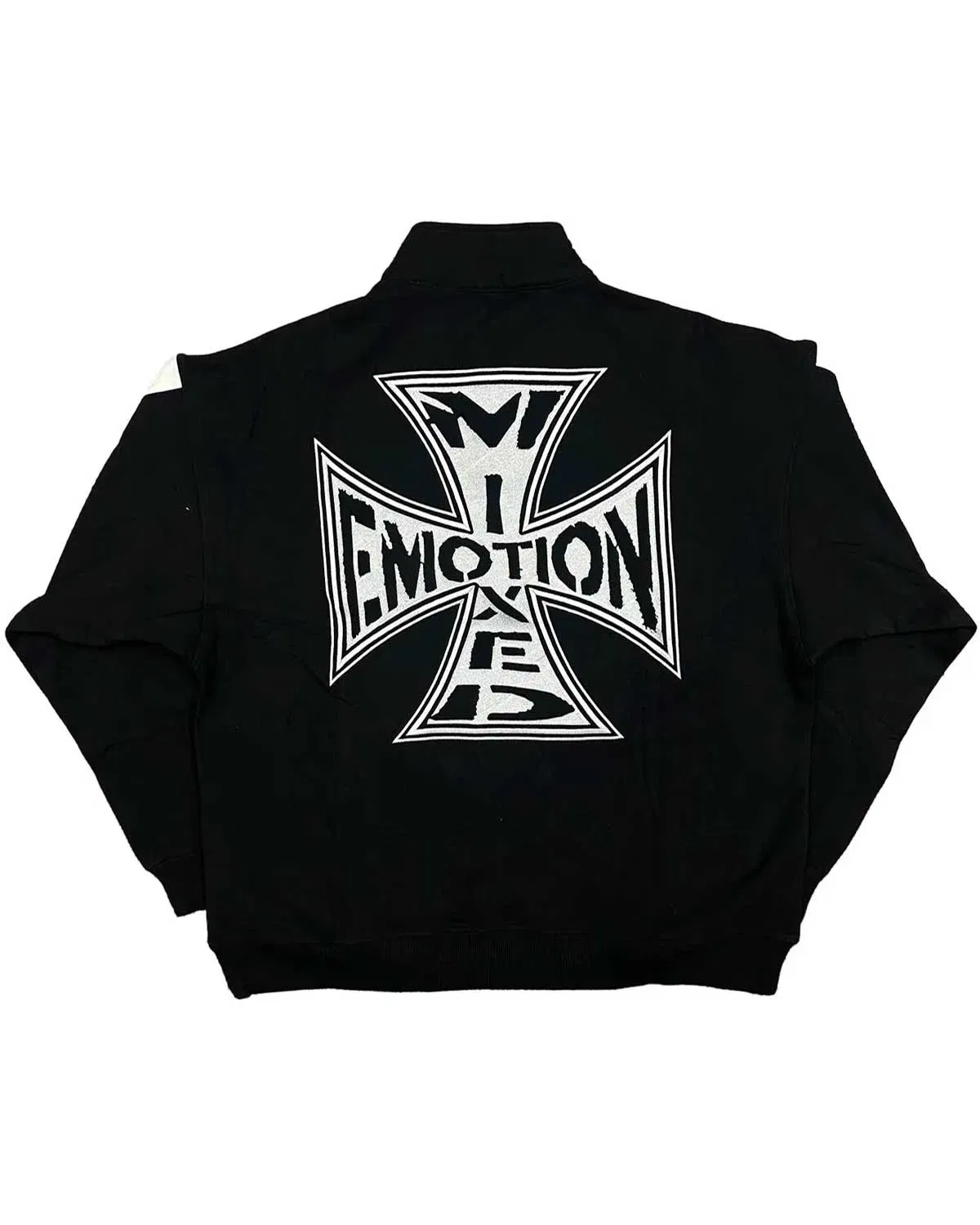 Mixed Emotions Quarter Zip Up Jacket Black