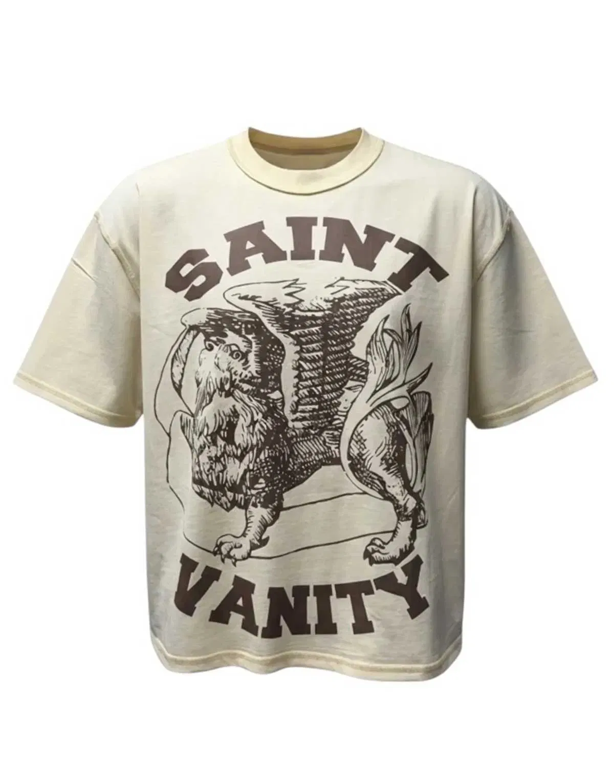 Saint Vanity Griffin Tee Cream/Brown