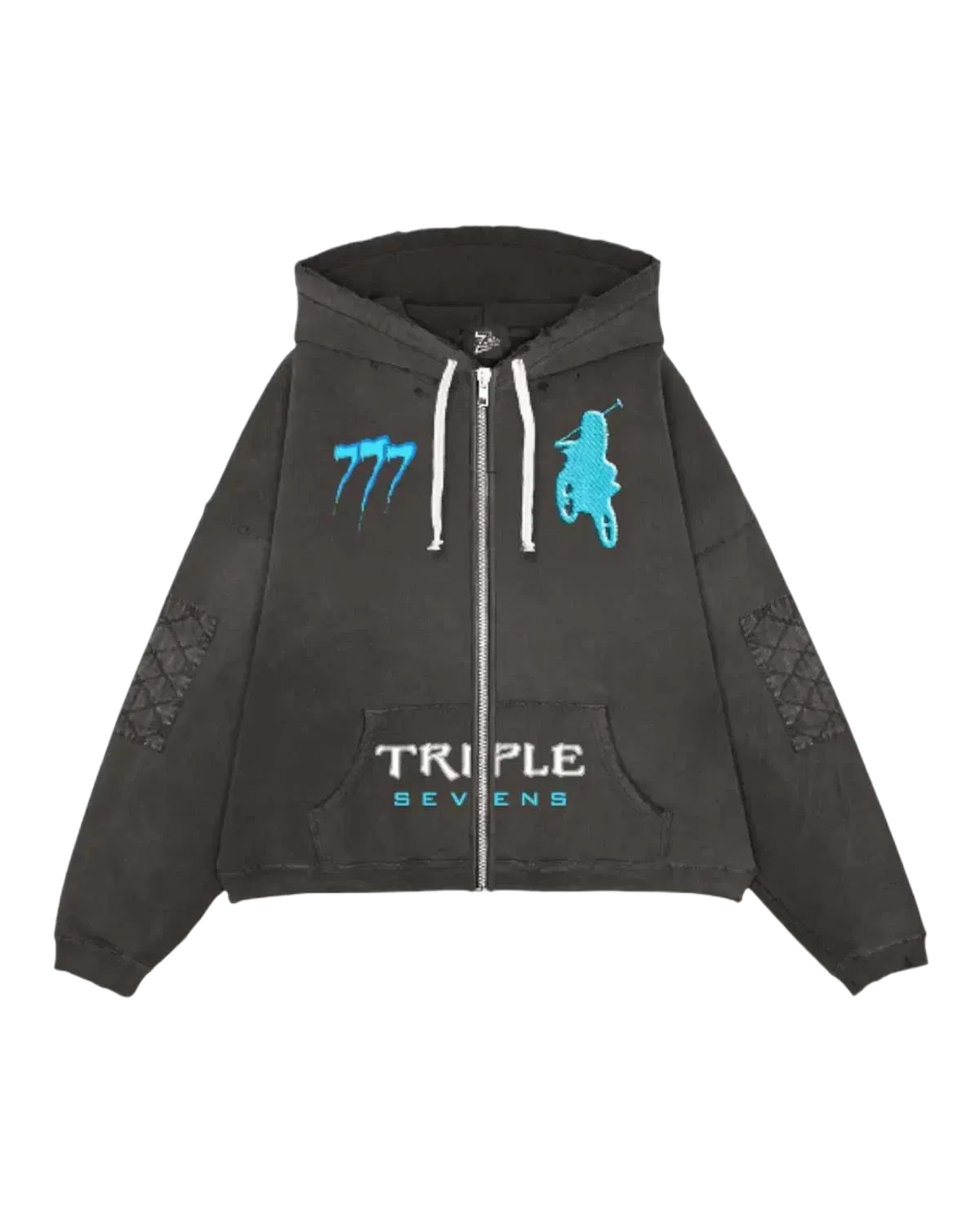 Triple Seven Triple Sevens Moto Hoodie Black