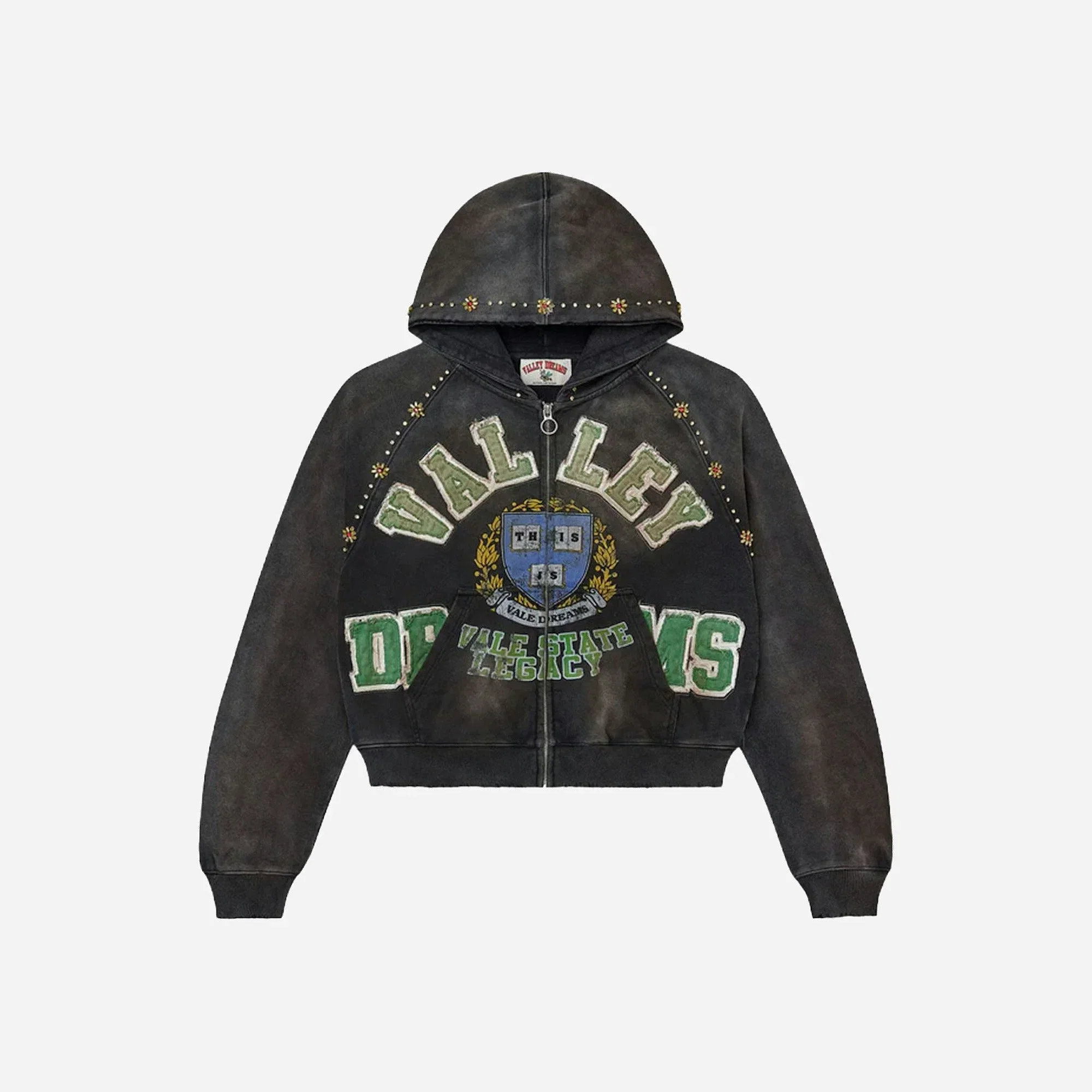 Vale Forever Gem Zip Up Hoodie Black