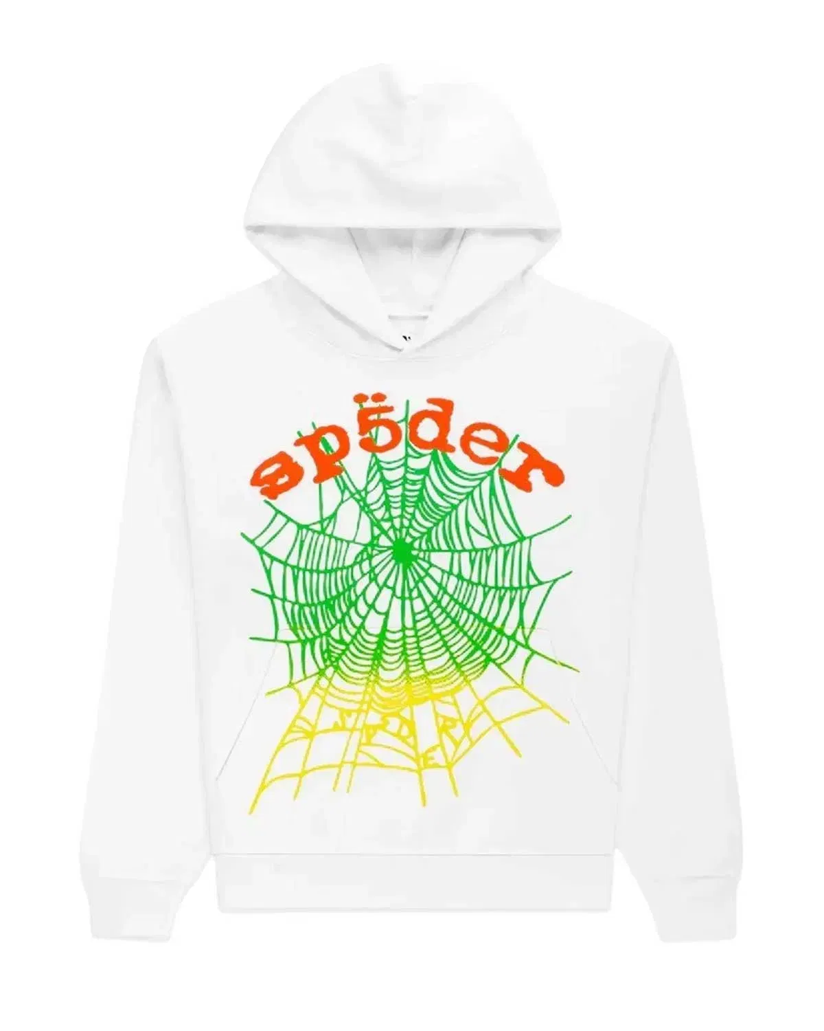 Sp5der Worldwide Sp5der OG Web Gradient Hoodie V2 White/Green