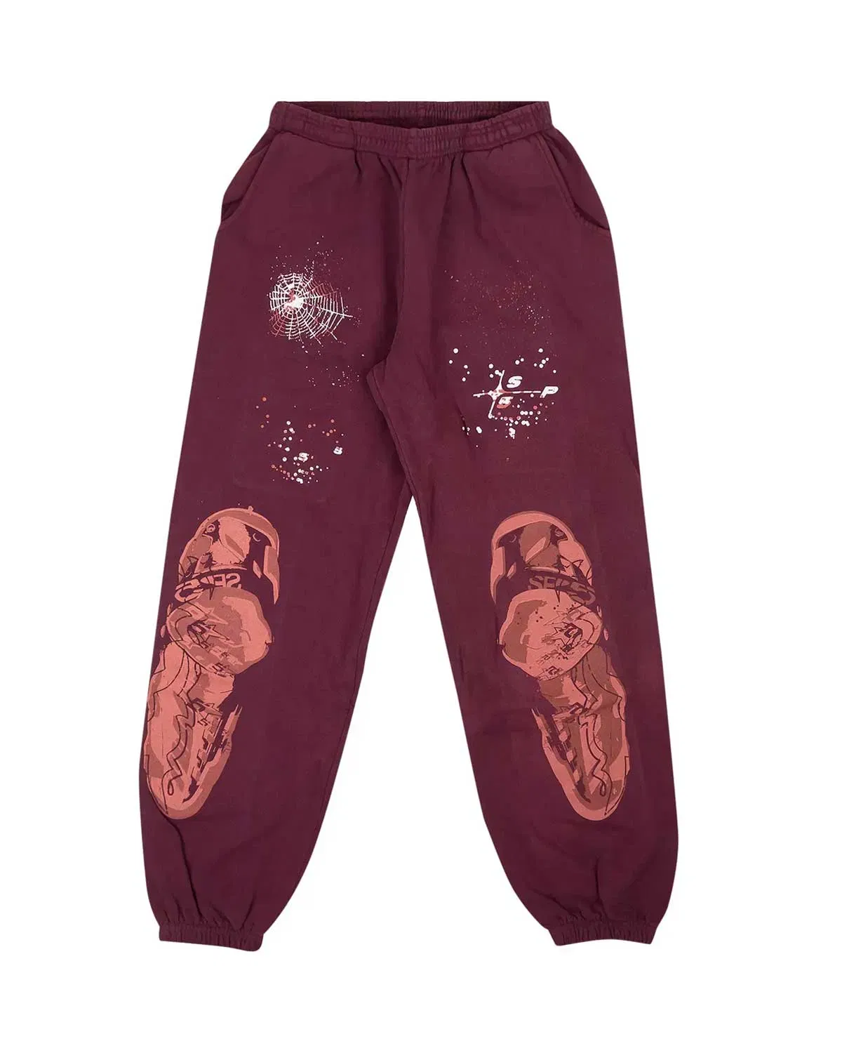 Sp5der Worldwide Sp5der Nocturnal Highway Sweatpants Dark Purple