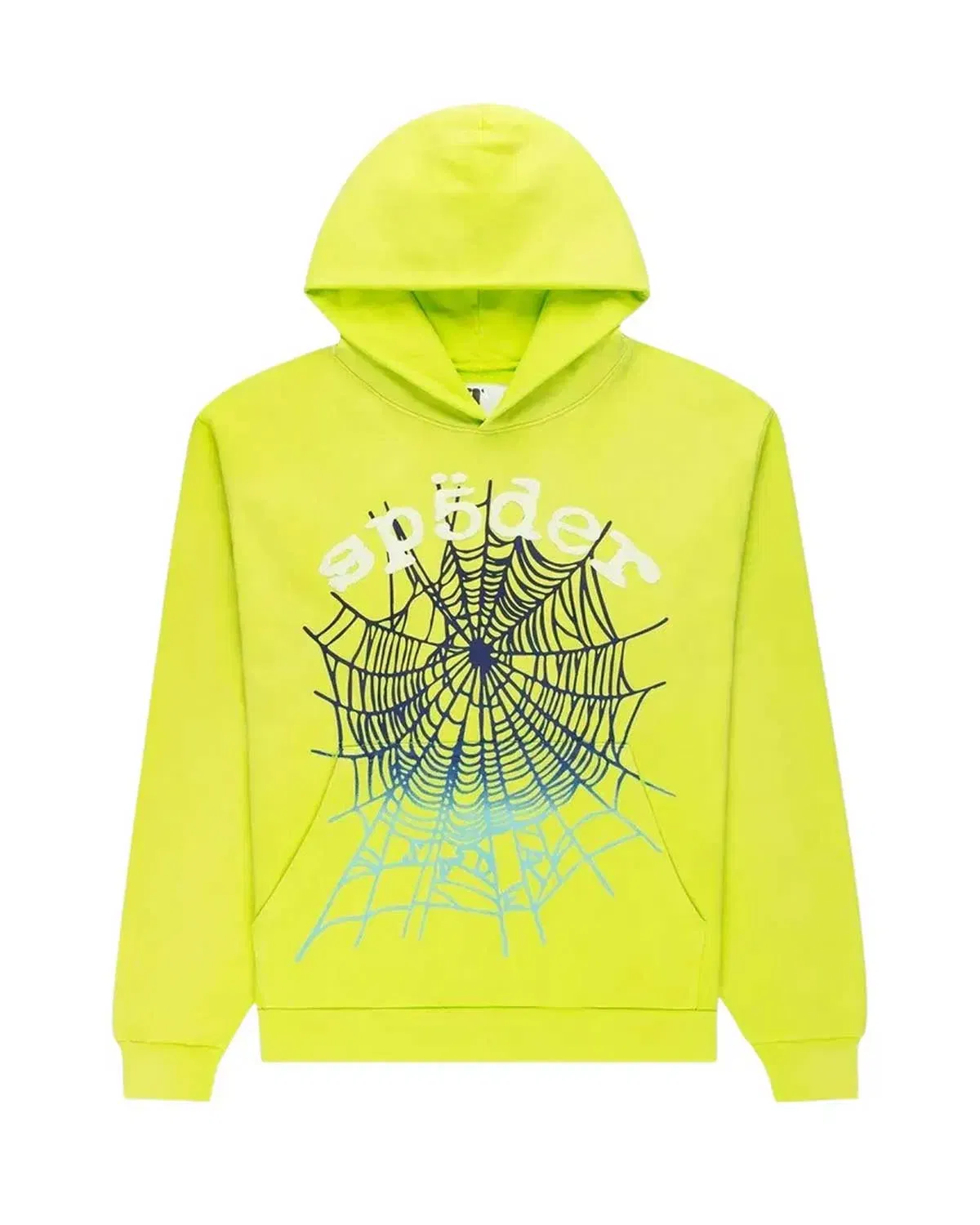 Sp5der Worldwide Sp5der OG Web V2 Hoodie Acid Green