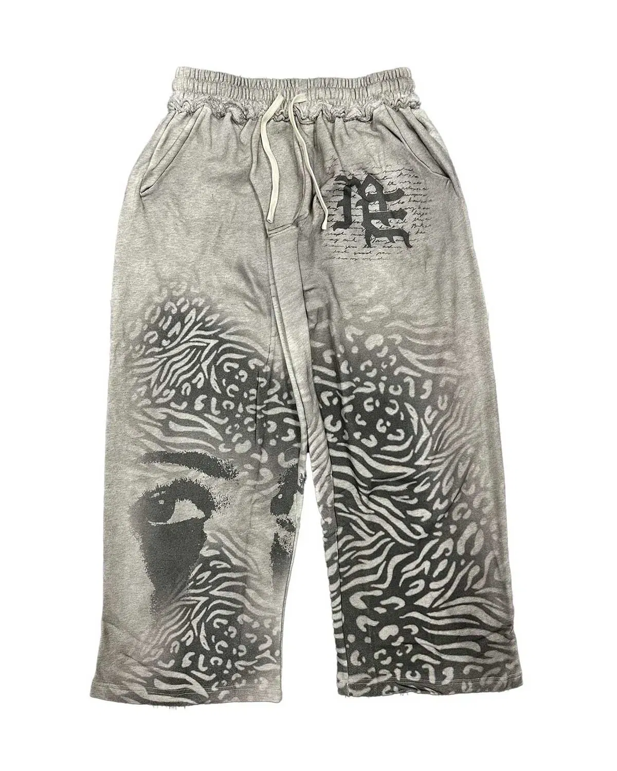 Mixed Emotions Striped Sweatpants Grey