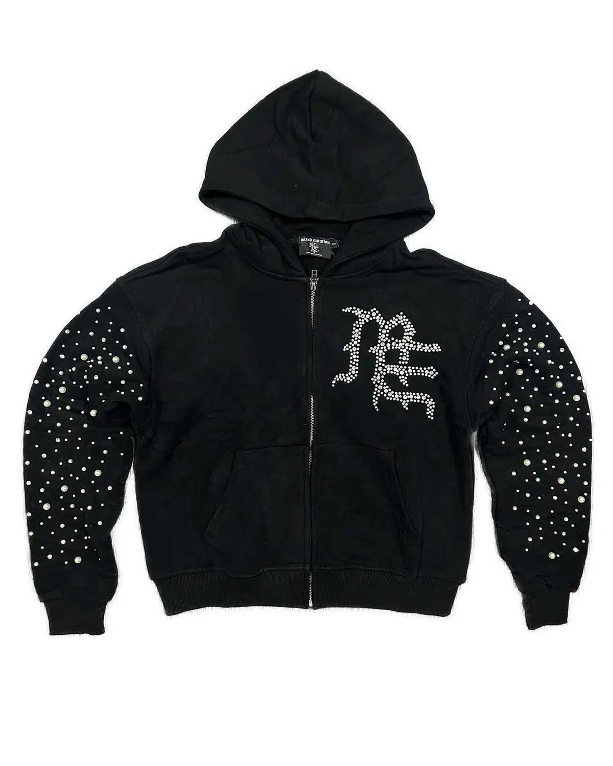 Mixed Emotions Pearl Hoodie Black