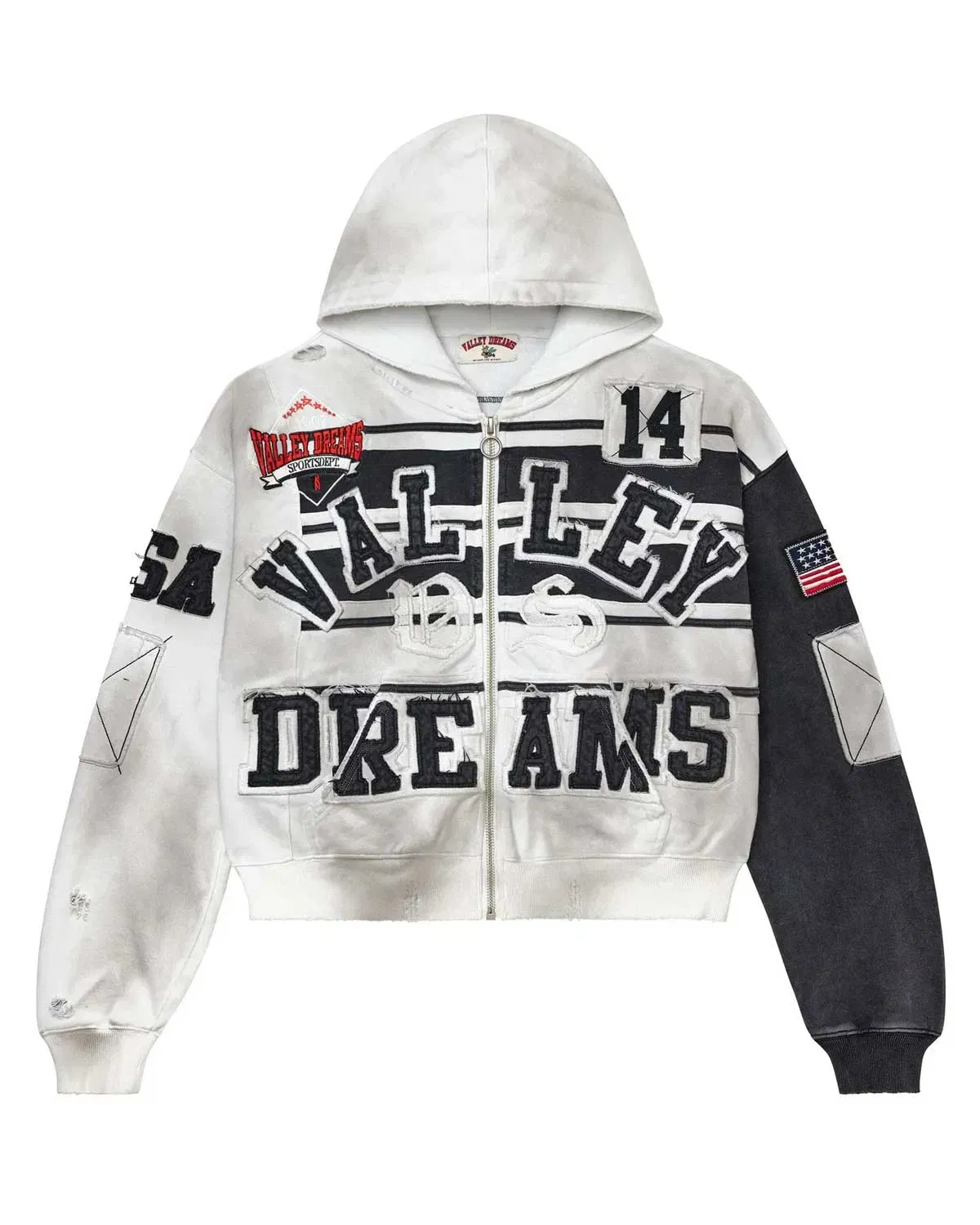 Vale Forever Collage Zip Up Hoodie Oreo