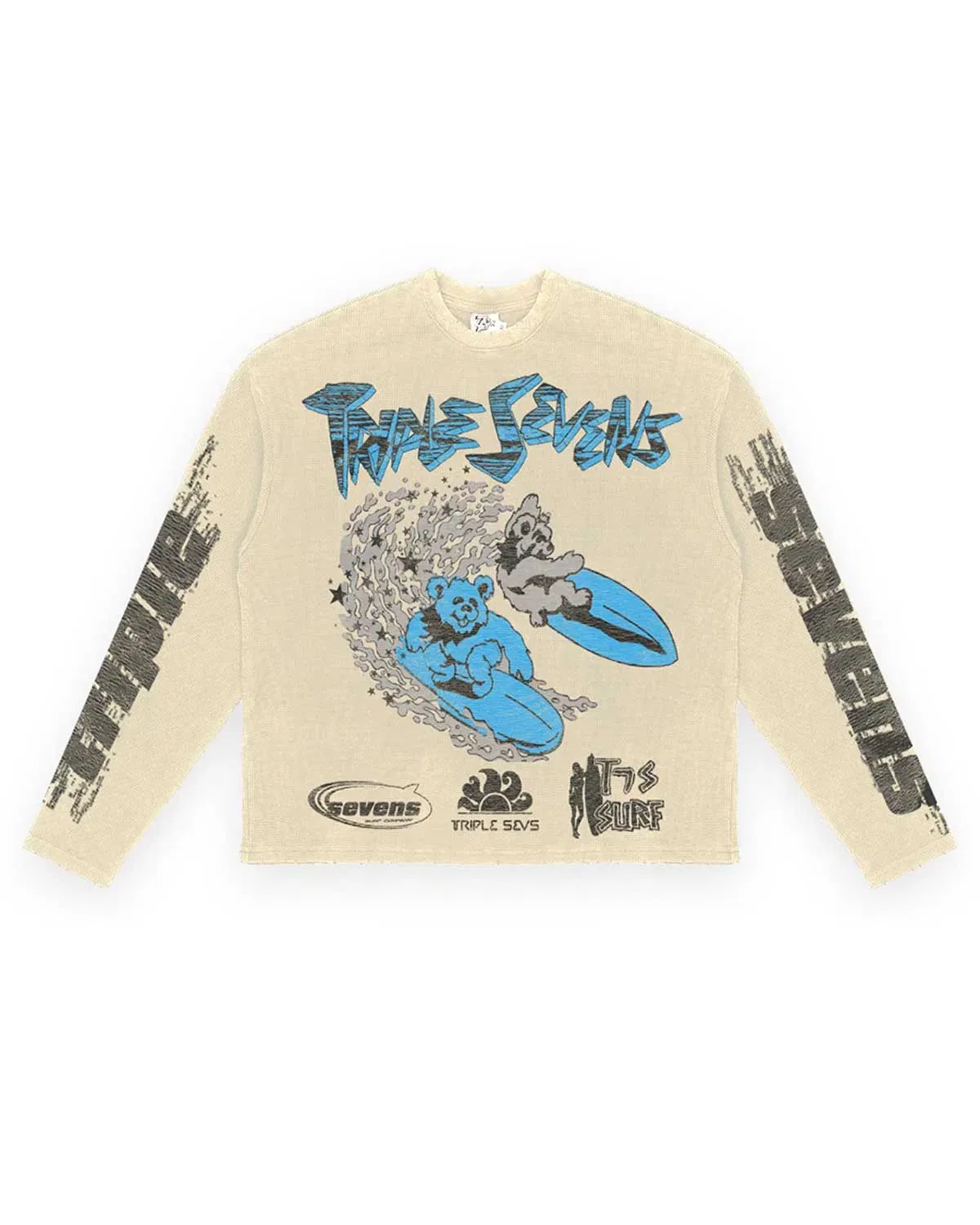 Triple Seven Triple Sevens ASV2 Waffle Knit L/S Tee Cream