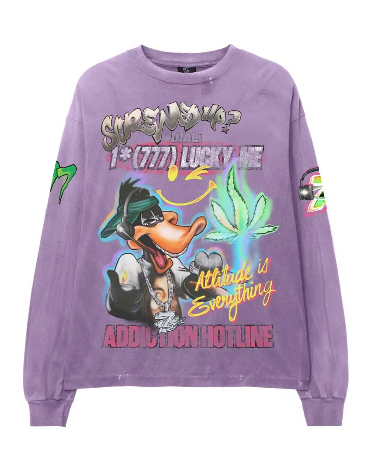 Triple Seven Triple Sevens Graffiti L/S Tee Purple