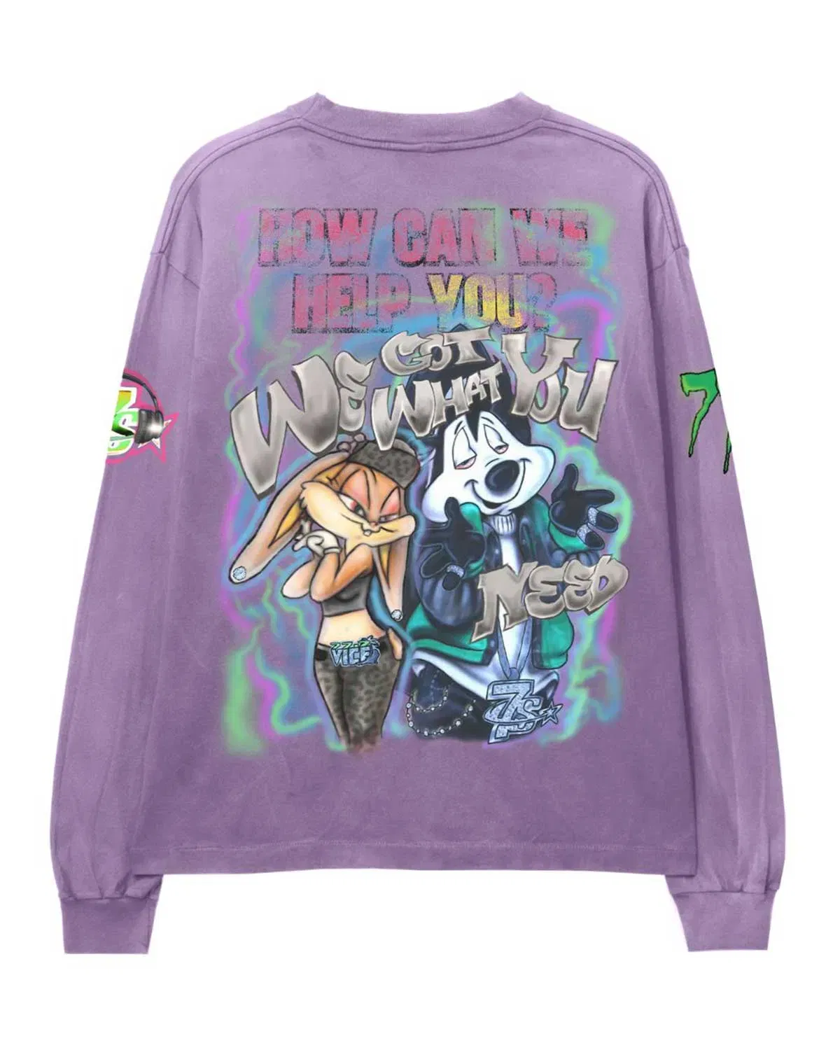 Triple Seven Triple Sevens Graffiti L/S Tee Purple