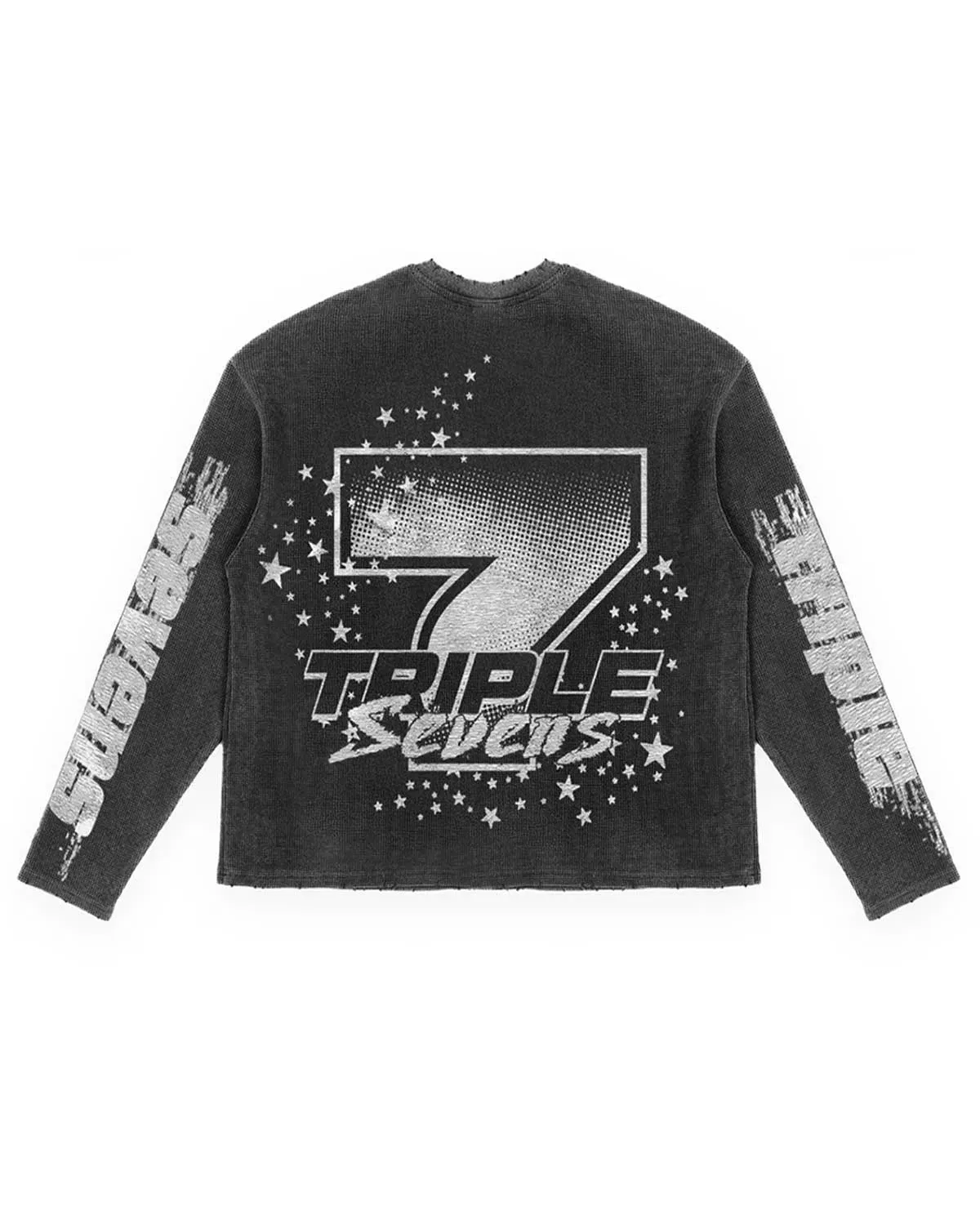 Triple Seven Triple Sevens ASV2 Waffle Knit L/S Tee Black