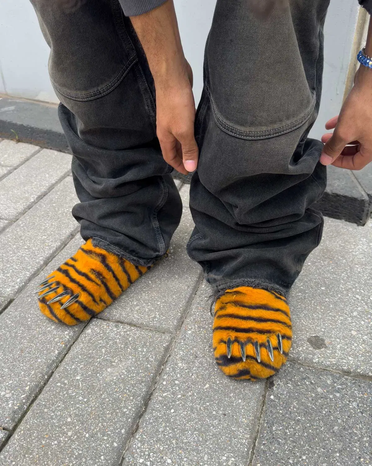 Bravest Studios x Glo Gang Tiger Bear Claw Mule Orange
