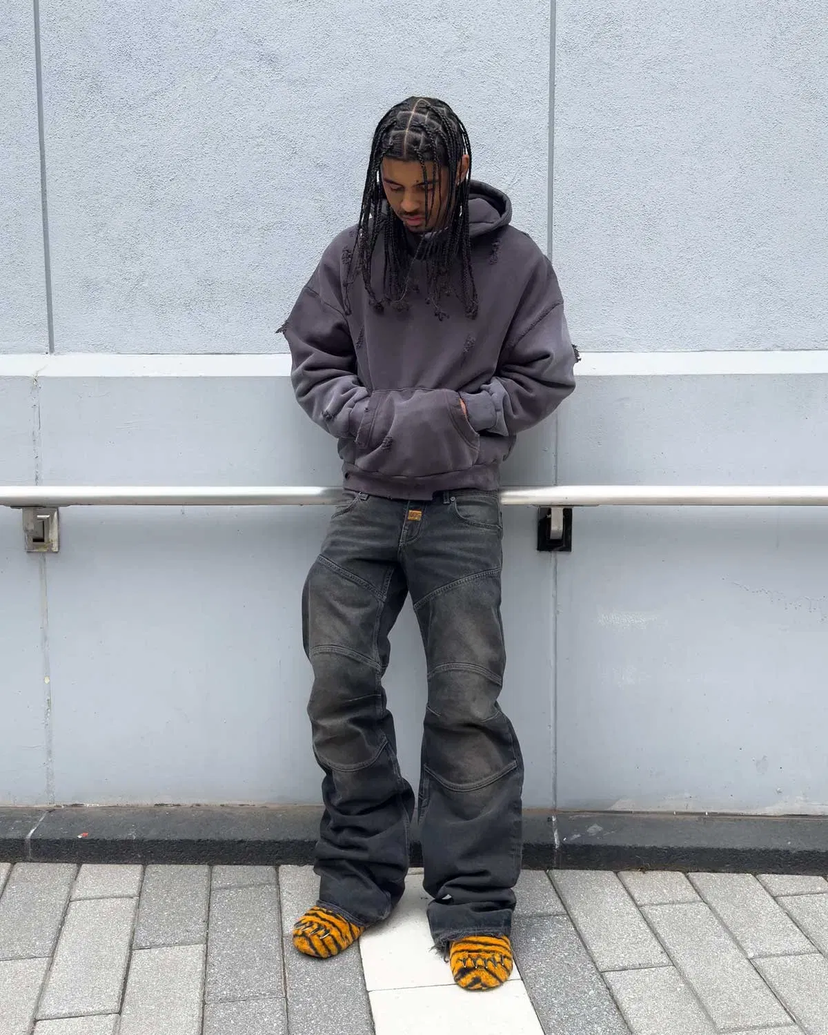 Bravest Studios x Glo Gang Tiger Bear Claw Mule Orange