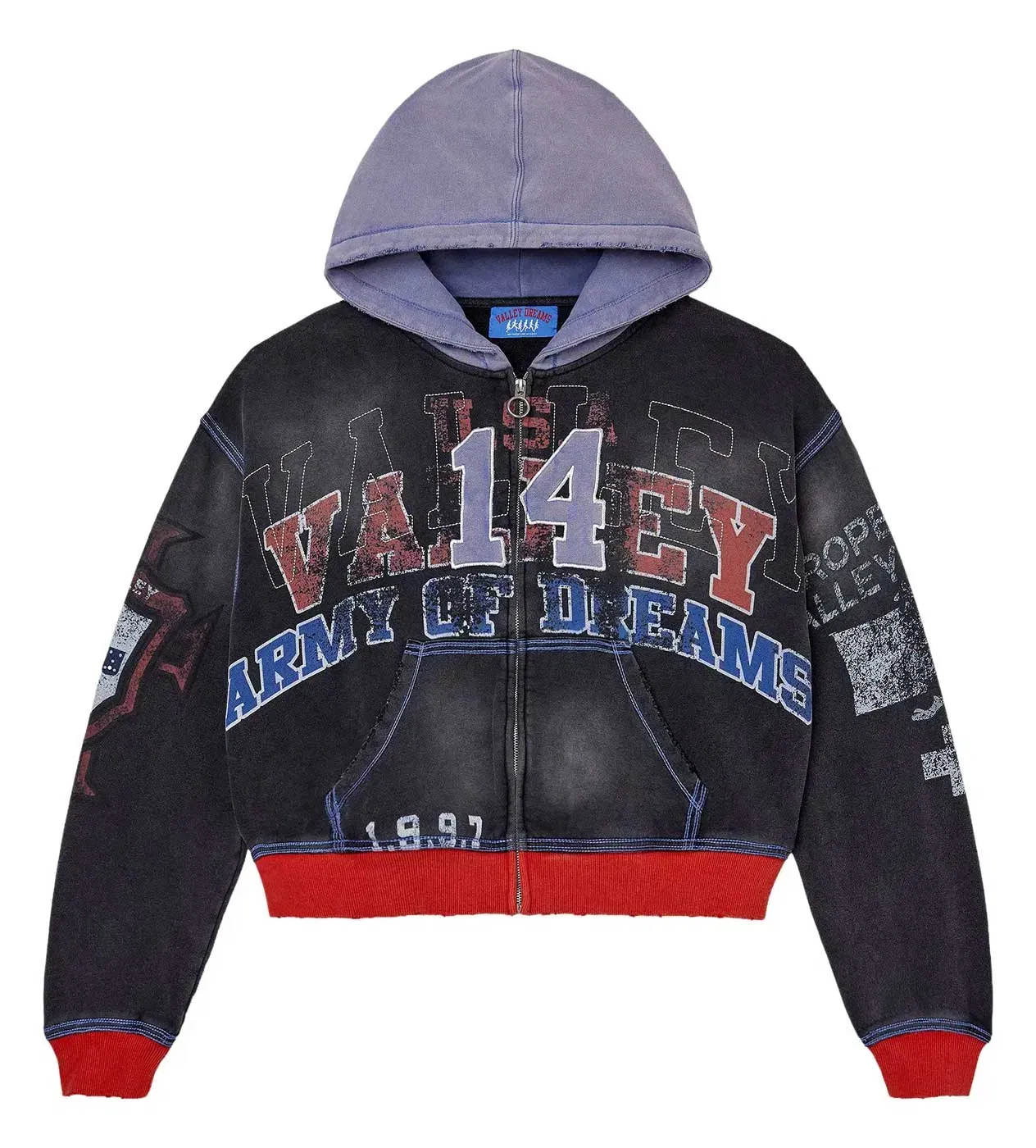Vale Forever Big 14 Zip Up Hoodie Black