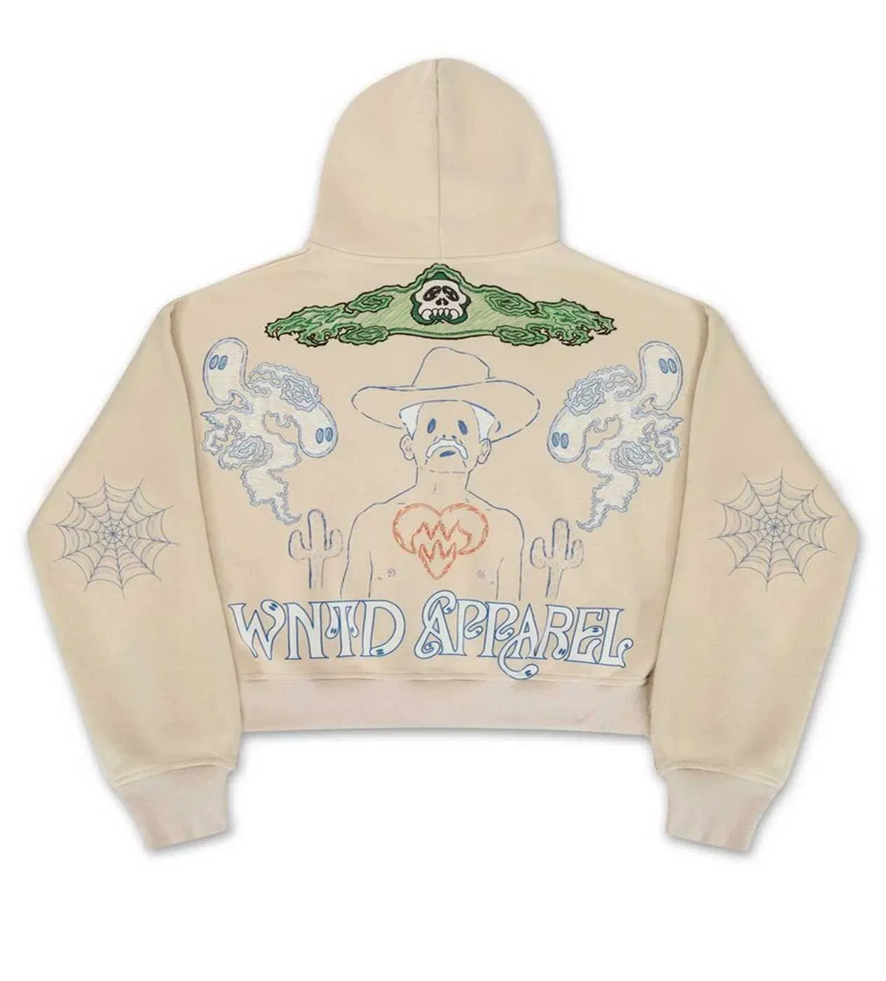 WNTD Apparel WNTD Sketch Zip Up Hoodie Cream