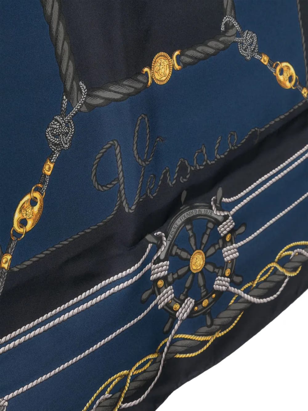 Versace Nautical silk scarf